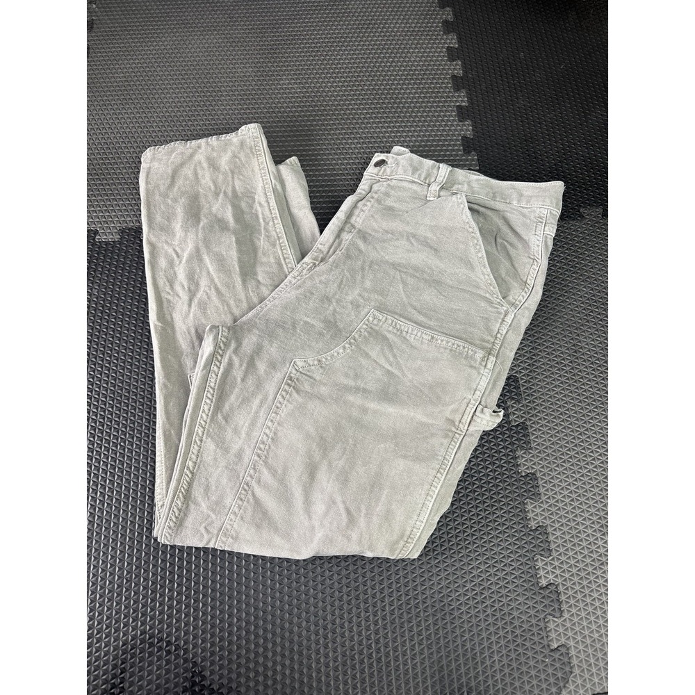 Old‎ Navy Men's 38x30 Gray 90s Straight Carpenter Work Pants Utility Pockets